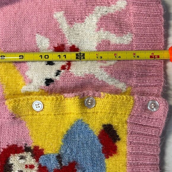 Vintage 1950’s Hand-knit Kids Sweater Little Bo Peep and Sheep - Picture 8 of 8